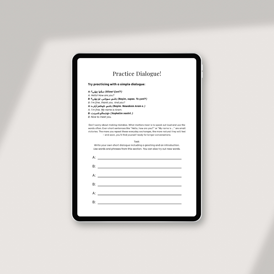 Sorani: Volume 1 – Your First Steps