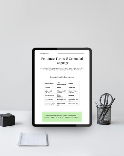 Sorani A1 – İlk Adımlarınız