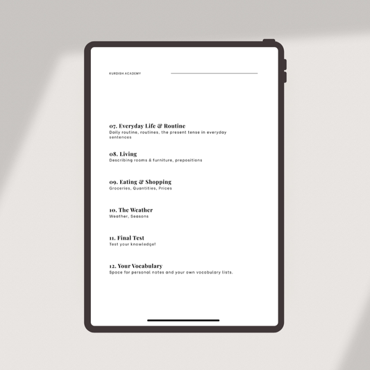 Sorani A1 – Your First Steps