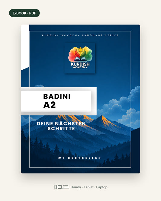 Badinî A2 E-Book Cover – Deine nächsten Schritte (deutsche Ausgabe, PDF)