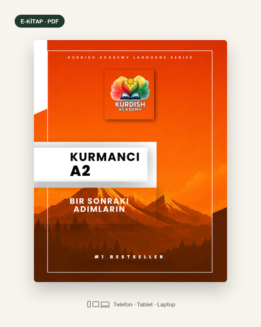 Kurmancî A2 e-kitap kapağı – Bir Sonraki Adımların (Türkçe baskı, PDF)