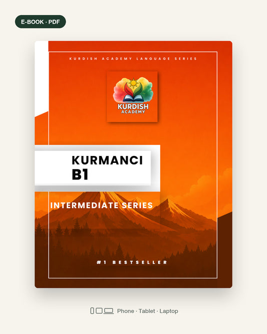 Kurmancî B1 e-book cover – Intermediate Series (English edition, PDF)