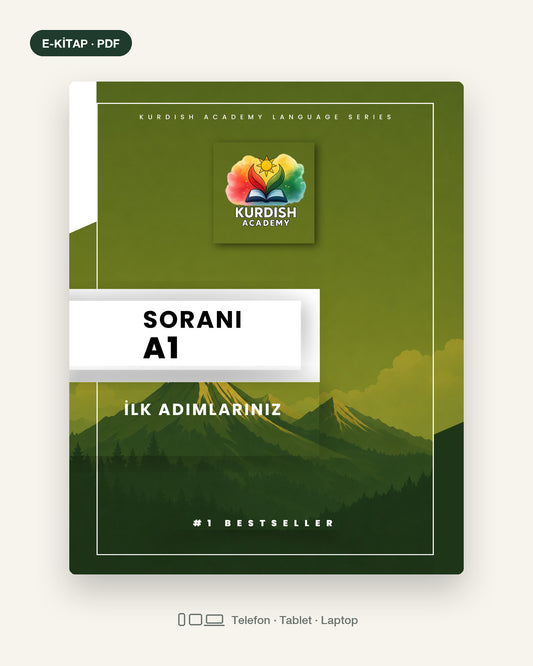 Soranî A1 e-kitap kapağı – İlk Adımlarınız (Türkçe baskı, PDF)